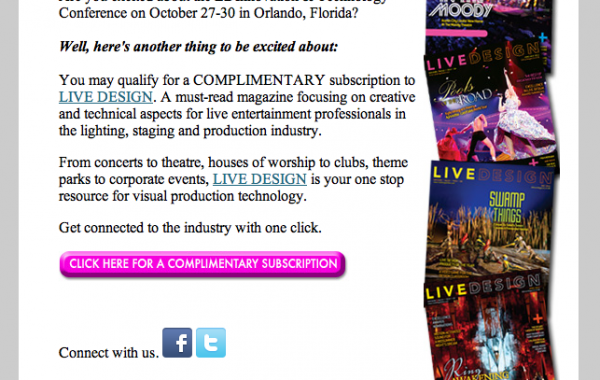 Live Design – Email Campaign