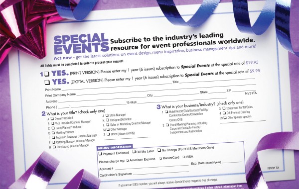 Special Events, Tradeshow form