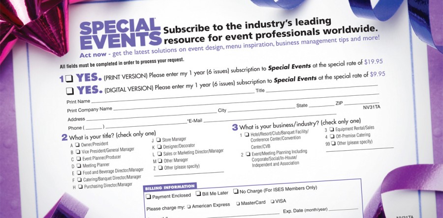 Special Events, Tradeshow form